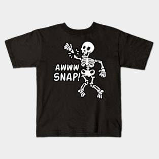 Aw Snap Broken Arm Skeleton Injury Wrist Surgery Recovery Kids T-Shirt